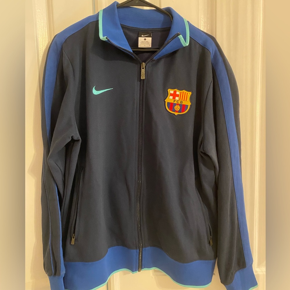 Nike FCB Barcelona Zip up Jacket Sweater Nike Official Soccer size Large